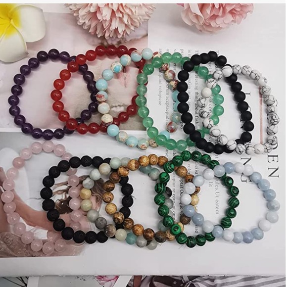 ✨20%off 3+✨NWT 8mm Genuine Power Gemstone Stretch Bracelet ✨Healing Crystal Bead - Picture 1 of 6